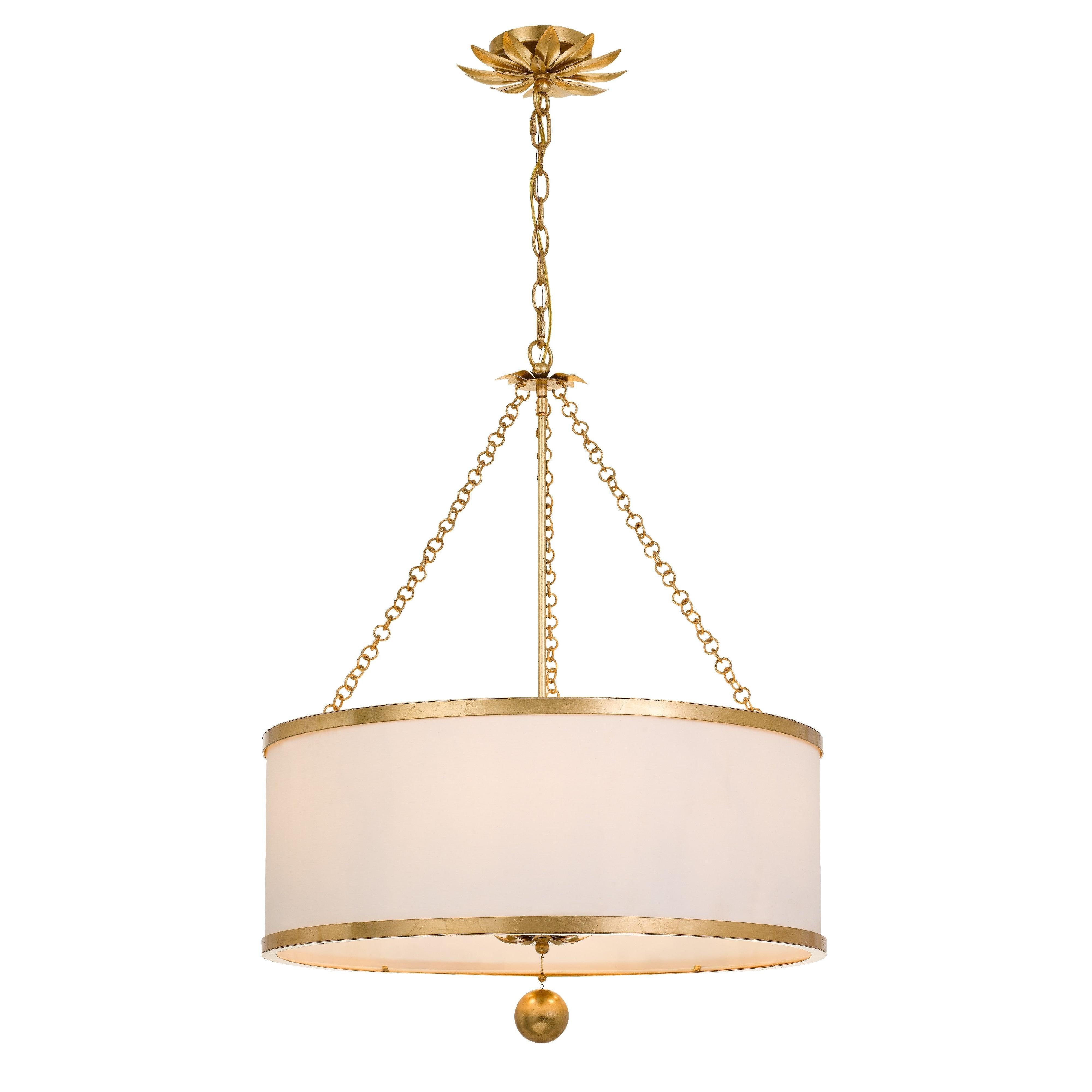 Crystorama Broche 518-GA – 24 Inch – 6 Light – Chandelier – Antique Gold – Dry Rated