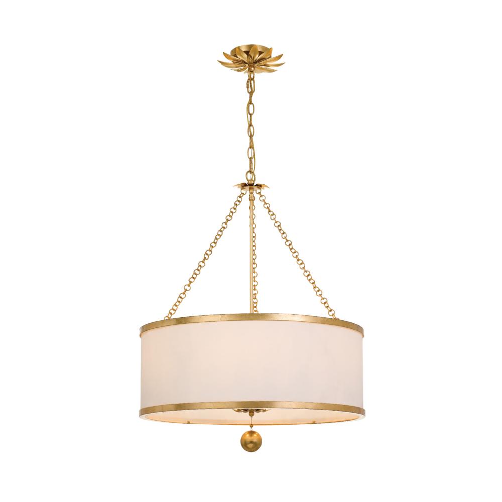 Crystorama BROCHE 518-GA Chandelier Contemporary - Antique Gold