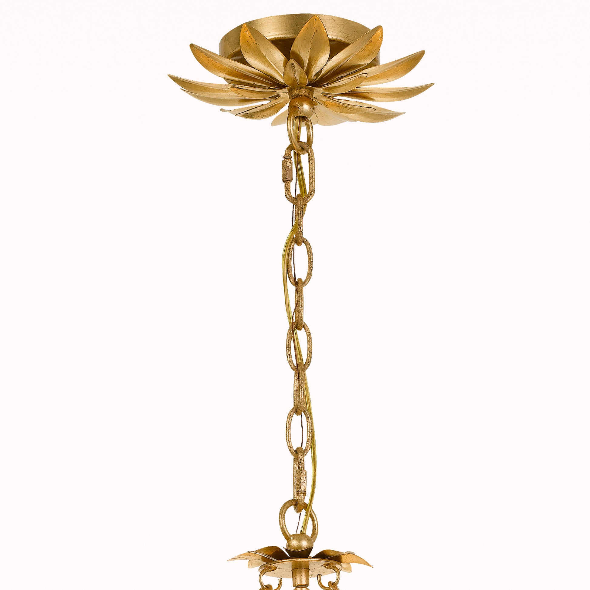 Crystorama Broche 518-GA – 24 Inch – 6 Light – Chandelier – Antique Gold – Dry Rated