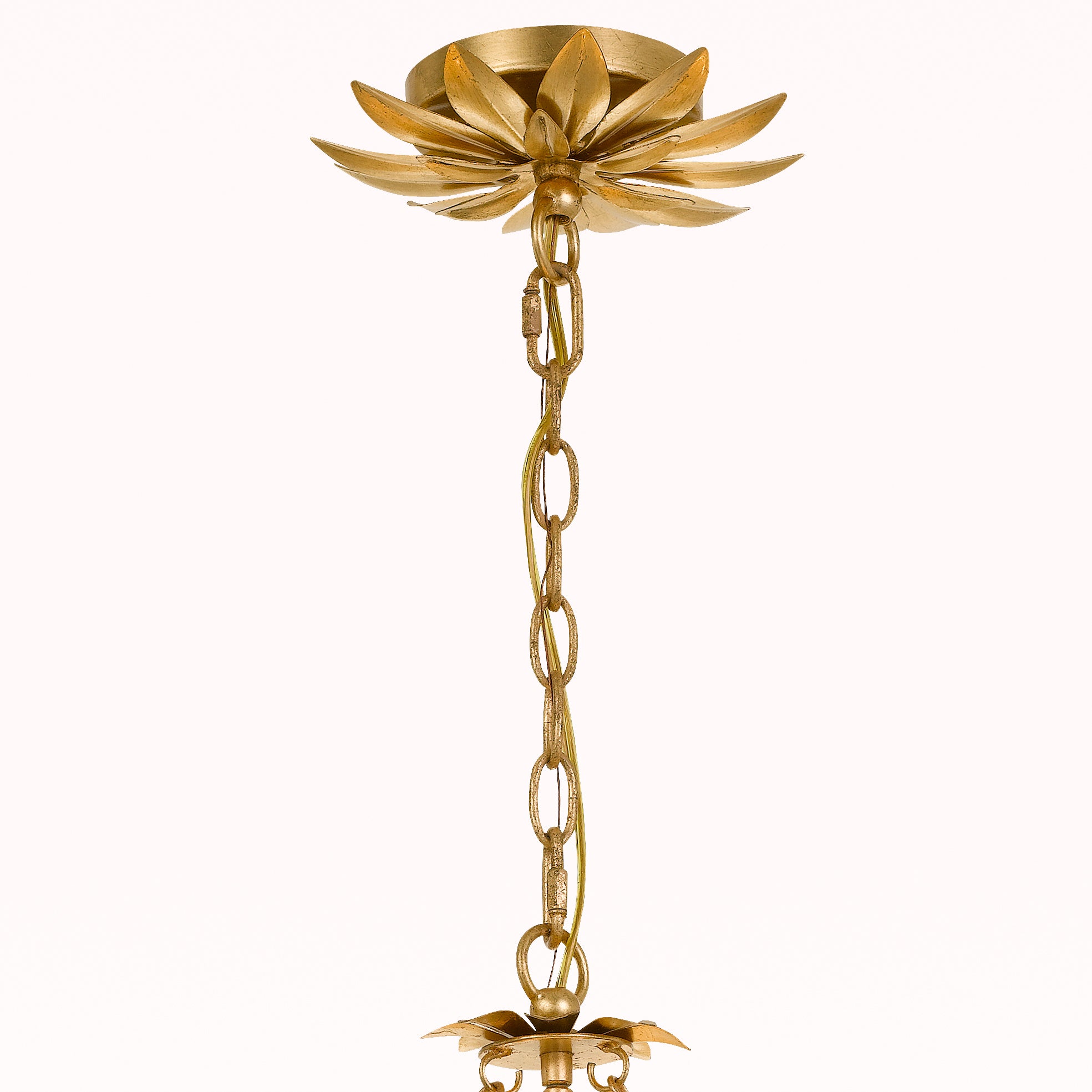Crystorama Broche 518-GA – 24 Inch – 6 Light – Chandelier – Antique Gold – Dry Rated