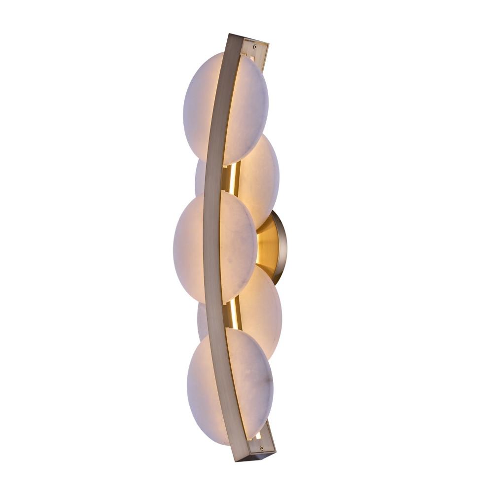 Meridian 7 Inch Wall Sconce – Winter Brass – 518421WB