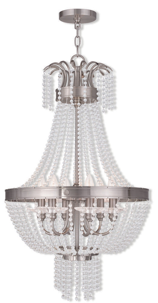 Livex Lighting VALENTINA 51856-91 Pendant Transitional - Brushed Nickel