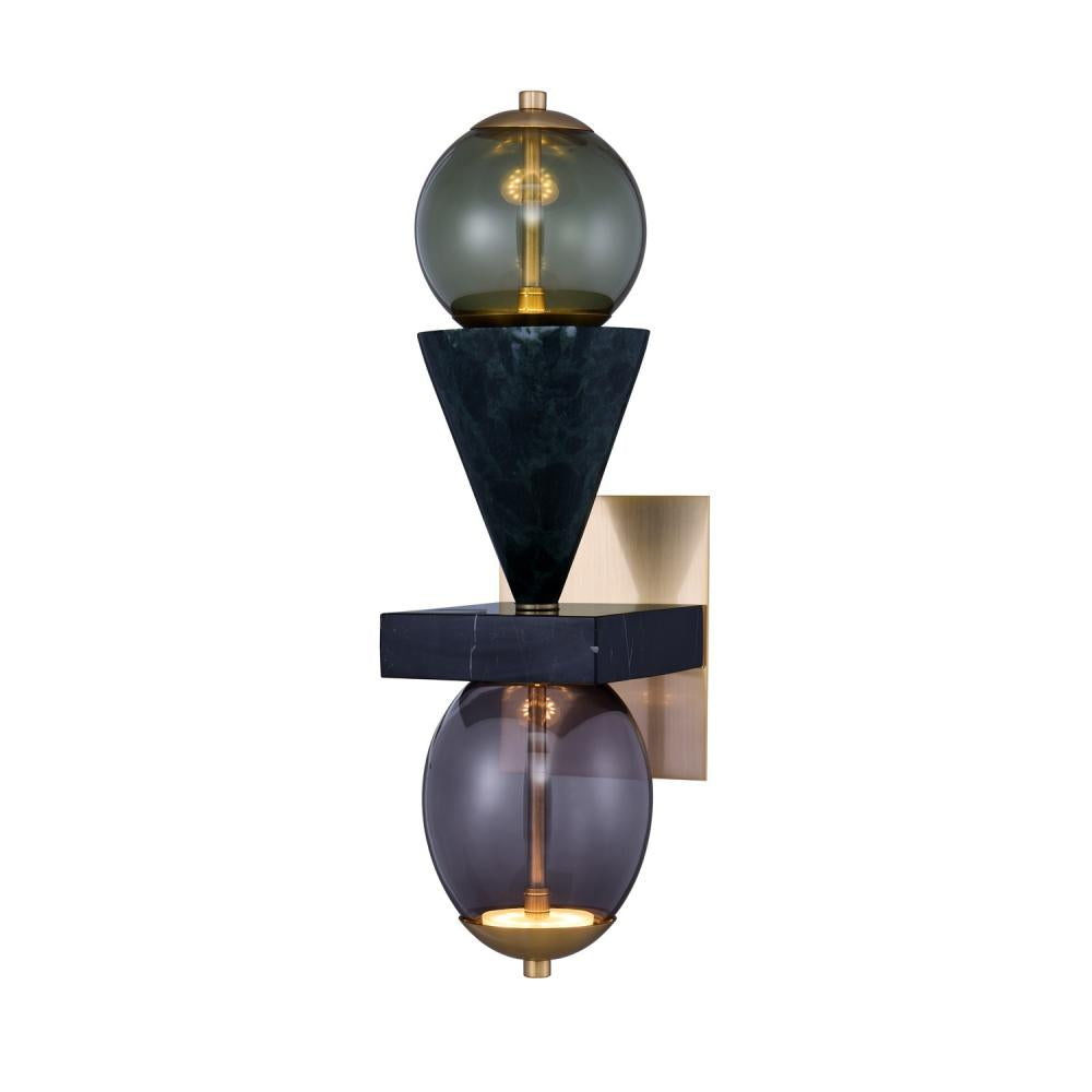 Kalco Lighting DEMI 518721WB Sconce Art Deco - Winter Brass