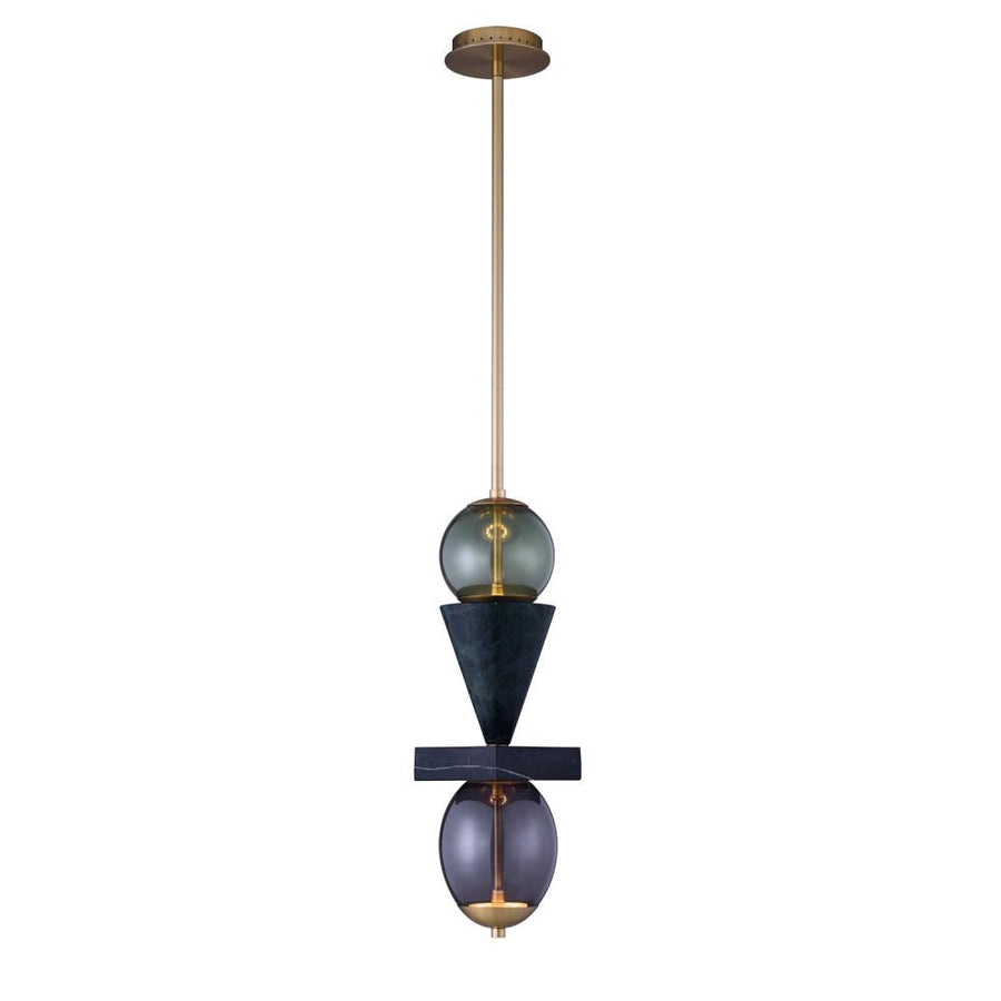Demi 6 Inch Pendant – Winter Brass – 518755WB