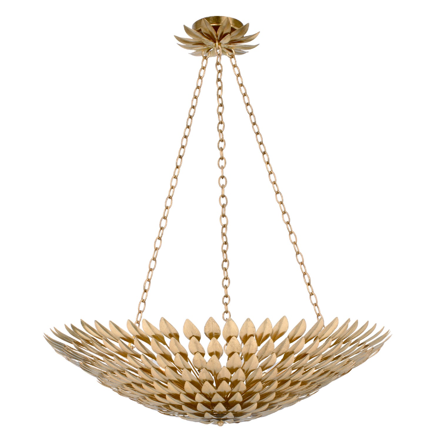 Crystorama Broche 519-GA – 30 Inch – 8 Light – Chandelier – Antique Gold – Damp Rated