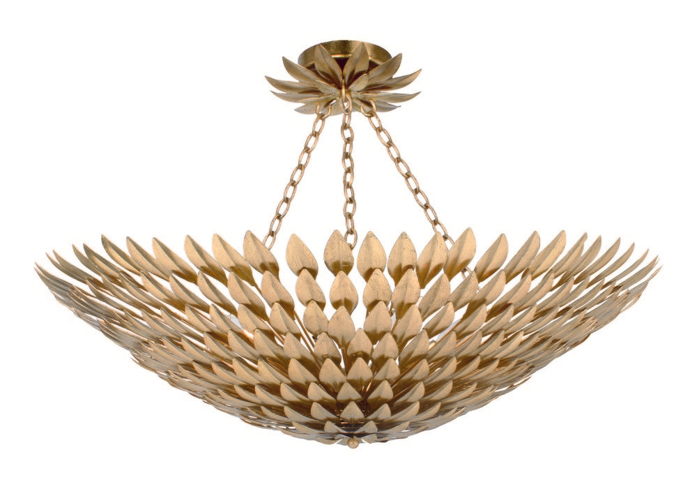 Crystorama BROCHE 519-GA Chandelier Contemporary - Antique Gold