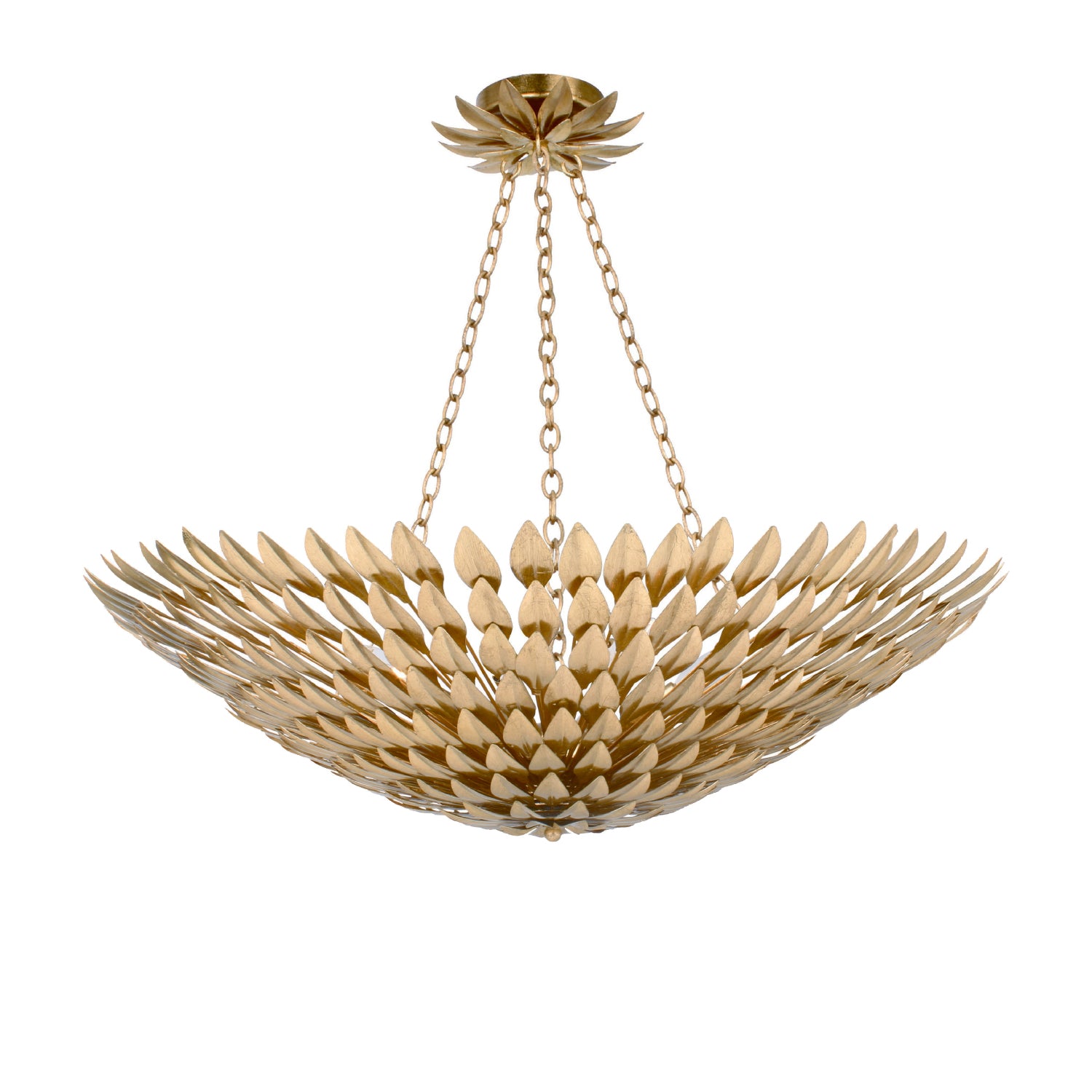 Crystorama Broche 519-GA – 30 Inch – 8 Light – Chandelier – Antique Gold – Damp Rated
