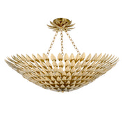 Crystorama Broche 519-GA_CEILING – 30 Inch – 8 Light – Semi Flush Mount Light – Antique Gold – Damp Rated