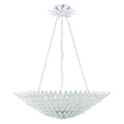 Crystorama Broche 519-MT – 30 Inch – 8 Light – Chandelier – Matte White – Damp Rated