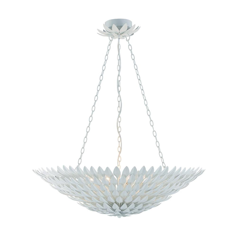 Crystorama BROCHE 519-MT Chandelier Contemporary - Matte White