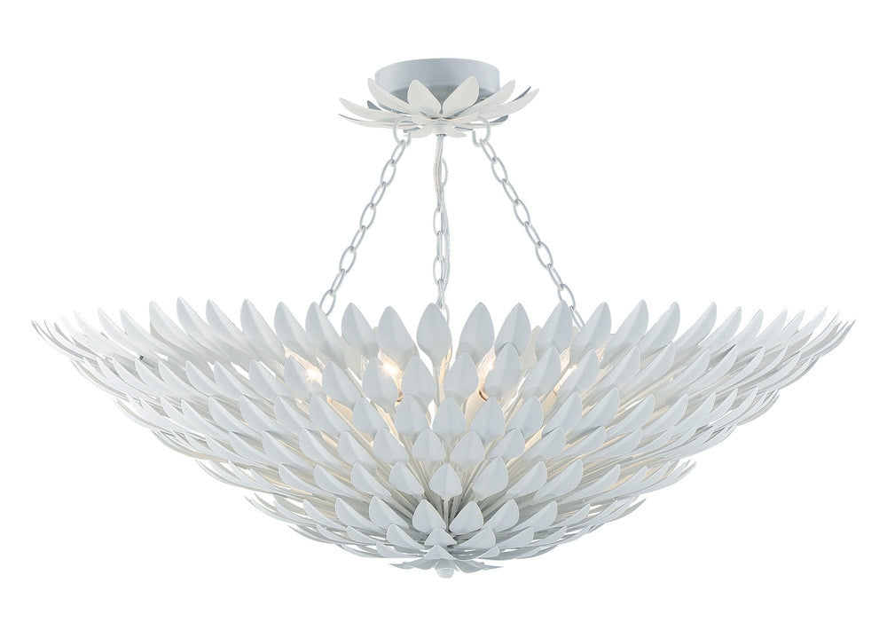 Crystorama BROCHE 519-MT Chandelier Contemporary - Matte White