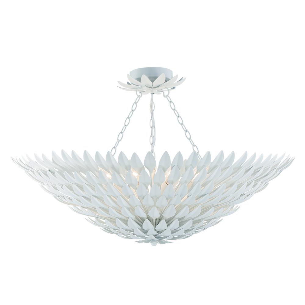 Crystorama BROCHE 519-MT_CEILING Flush Mount Contemporary - Matte White