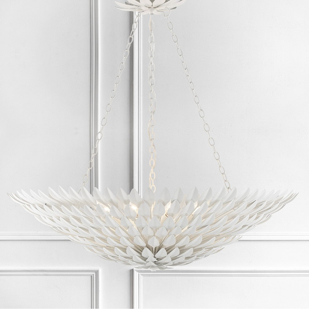 Crystorama BROCHE 519-MT Chandelier Contemporary - Matte White