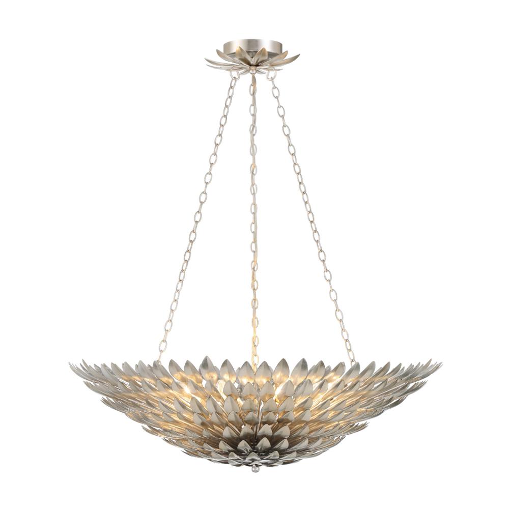 Crystorama BROCHE 519-SA Chandelier Contemporary - Antique Silver