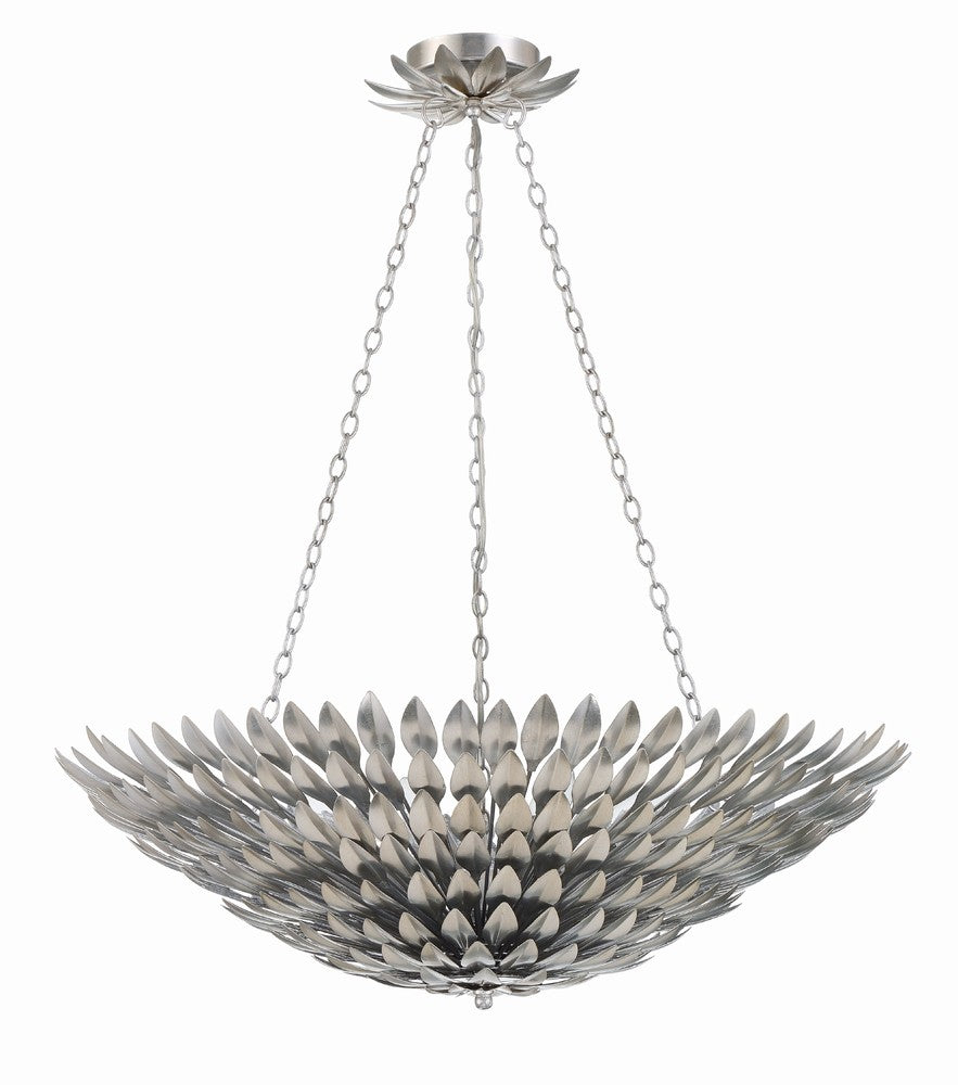 Crystorama BROCHE 519-SA Chandelier Contemporary - Antique Silver