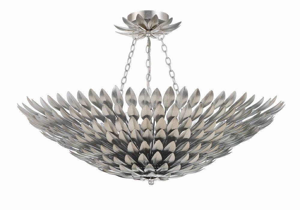 Crystorama BROCHE 519-SA Chandelier Contemporary - Antique Silver