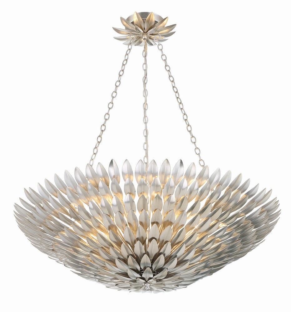 Crystorama BROCHE 519-SA Chandelier Contemporary - Antique Silver