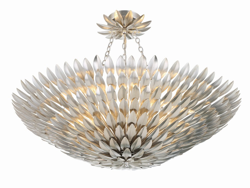 Crystorama BROCHE 519-SA Chandelier Contemporary - Antique Silver