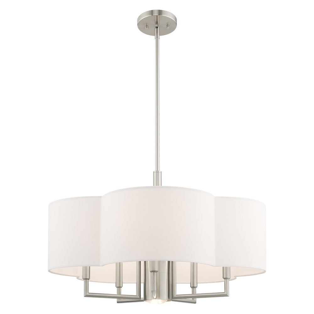 Livex Lighting CHELSEA 51925-91 Pendant Transitional - Brushed Nickel