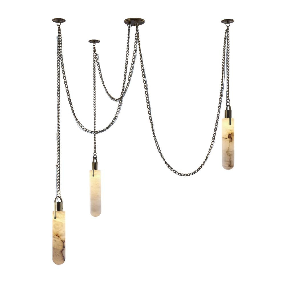Flint 38 Inch Pendant – Winter Brass – 519273WB
