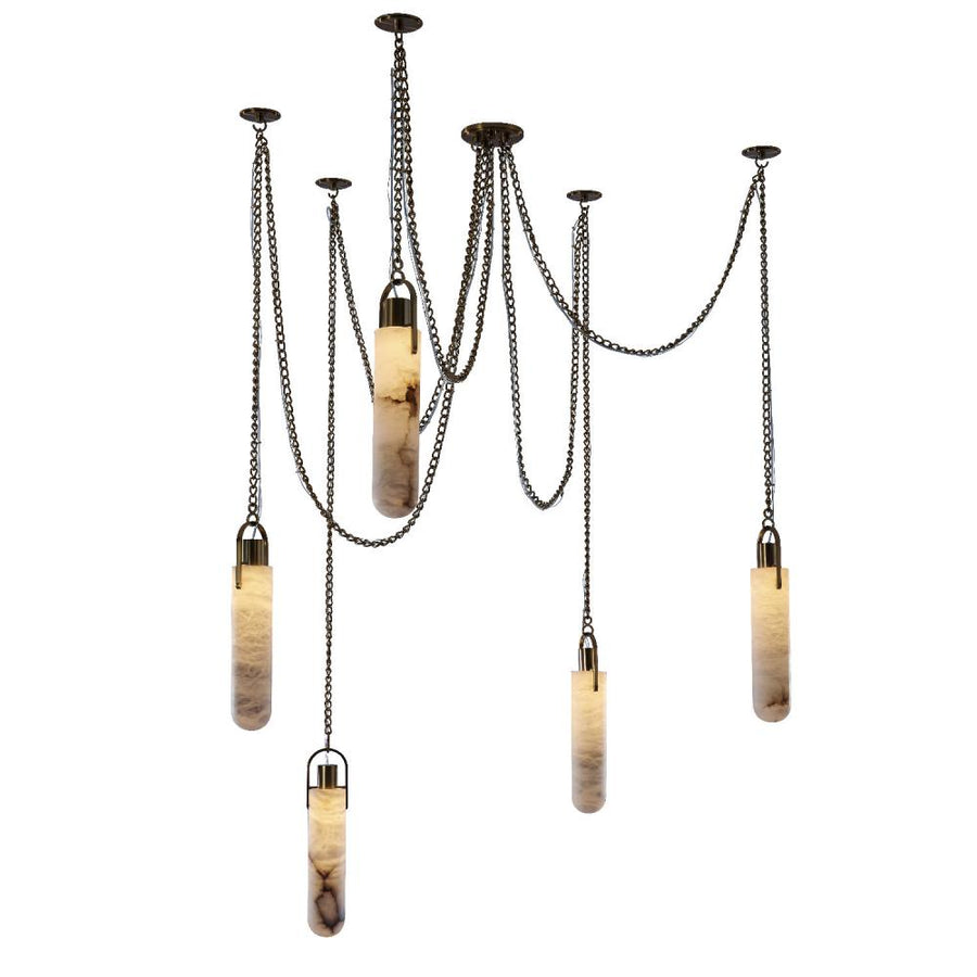 Flint 38 Inch Pendant – Winter Brass – 519275WB