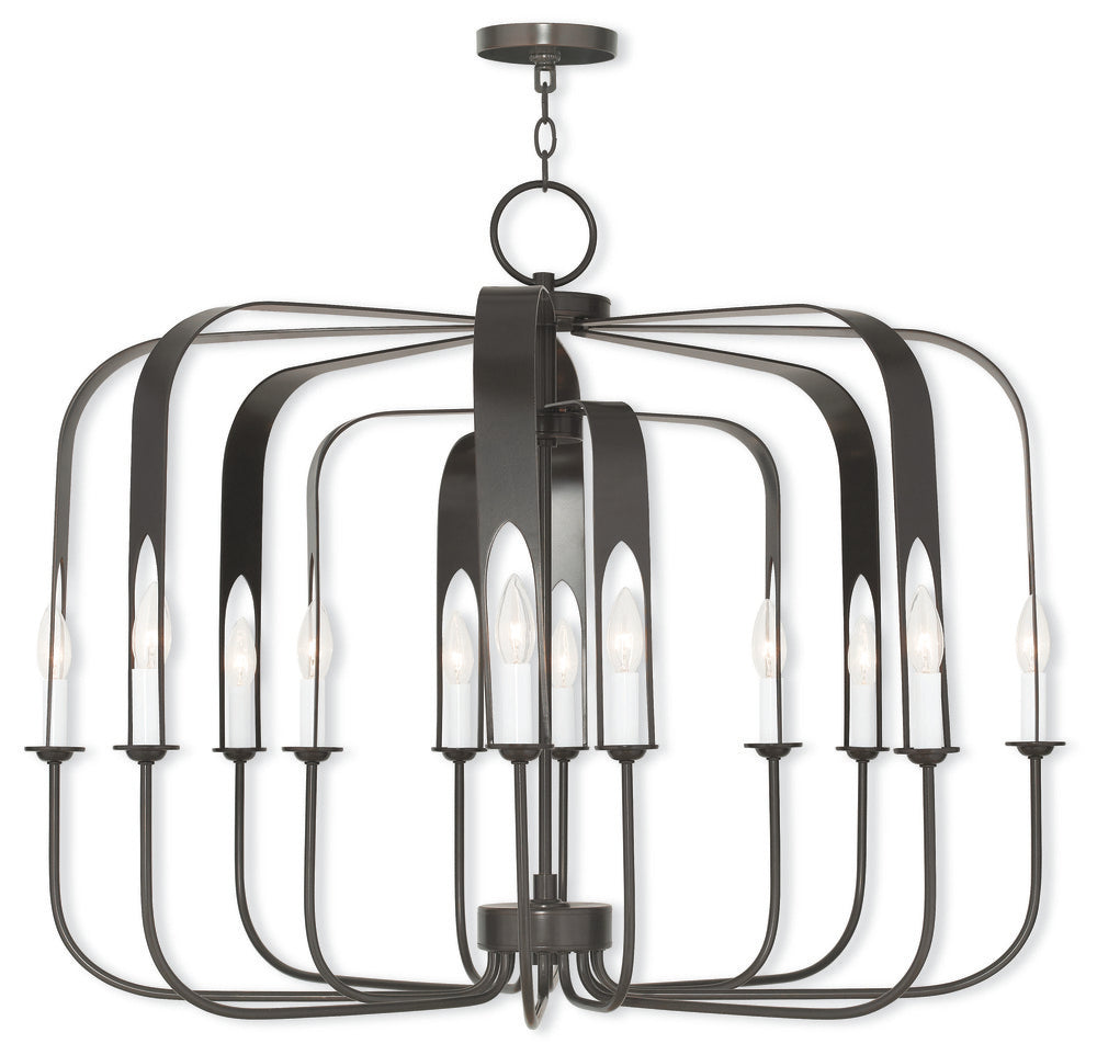 Livex Lighting ADDISON 51939-92 Chandelier Contemporary - English Bronze