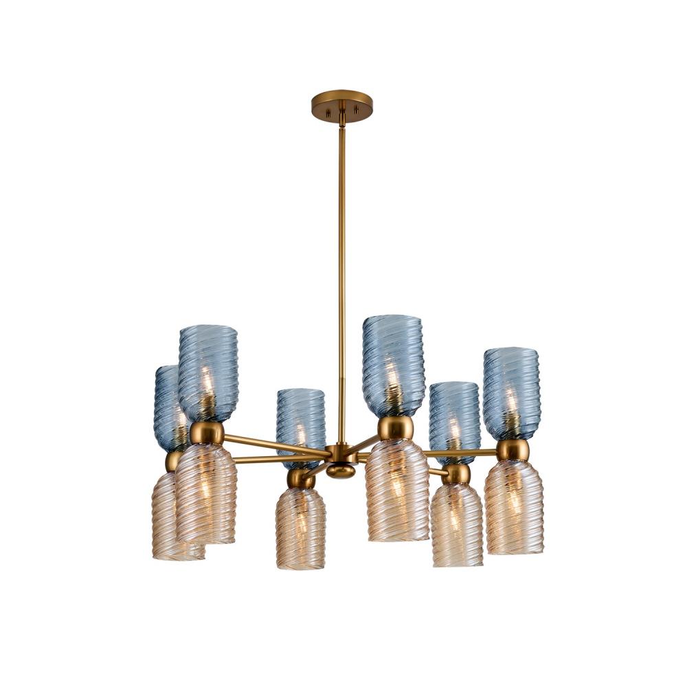 Kalco Lighting AZUL 519871AGG Chandelier Art Deco - Aged Gold