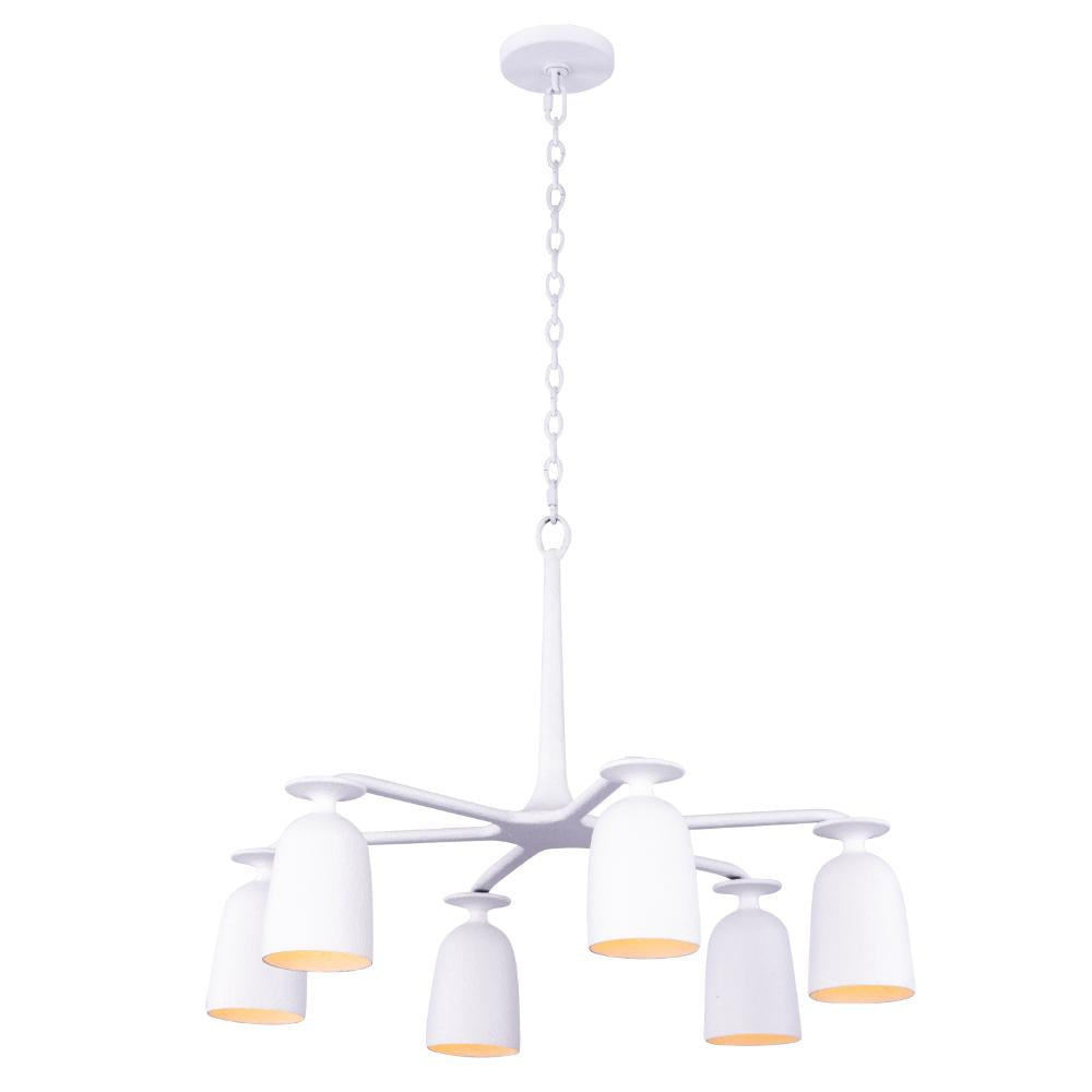 Gabardine 28 Inch Chandelier – Matte White – 520271MW