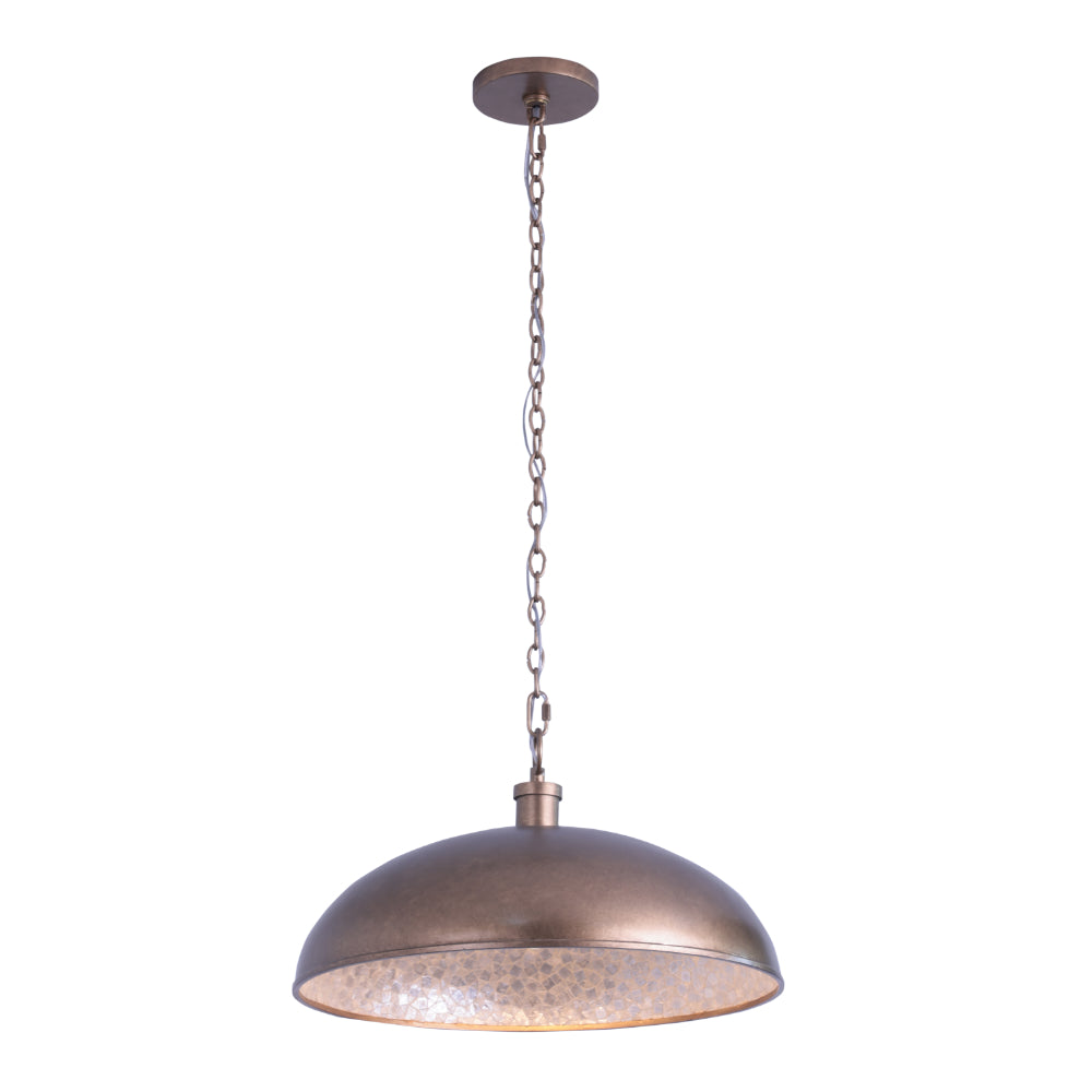 EMBLEM DOME PENDANT – Pearlized Antique Brass – 520455PAB