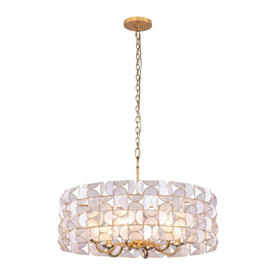 Crescent 28 Inch Pendant – Oxidized Gold Leaf – 520555OL