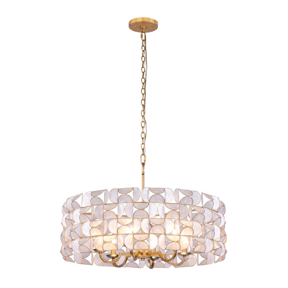 Crescent 28 Inch Pendant – Oxidized Gold Leaf – 520555OL