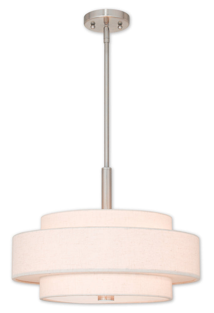 Livex Lighting MERIDIAN 52137-91 Pendant Transitional - Brushed Nickel