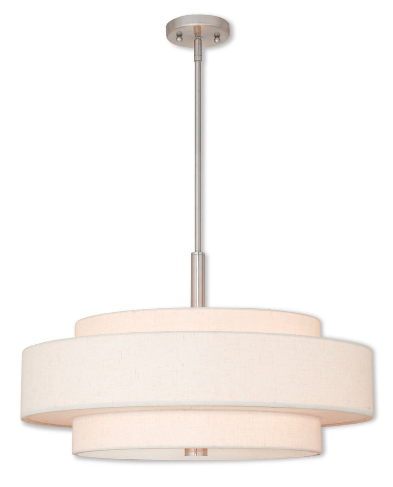 Livex Lighting MERIDIAN 52138-91 Pendant Transitional - Brushed Nickel