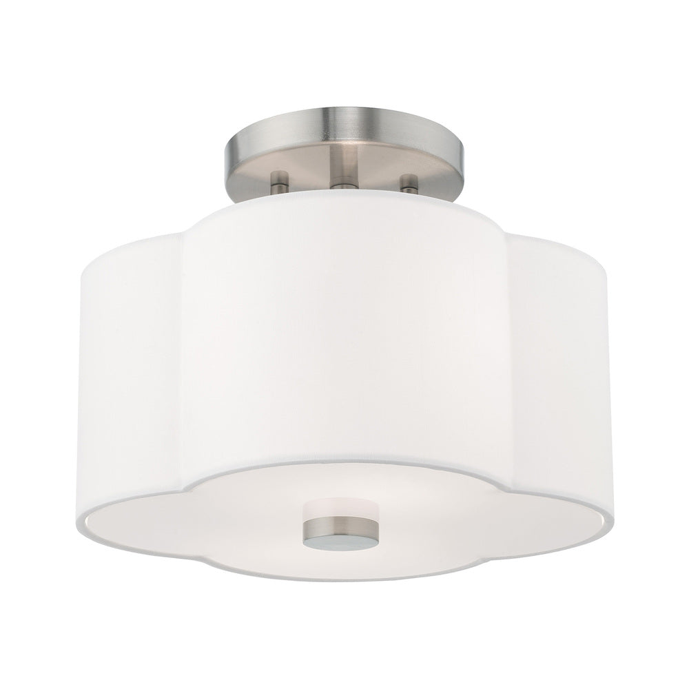 Livex Lighting CHELSEA 52151-91 Flush Mount Transitional - Brushed Nickel