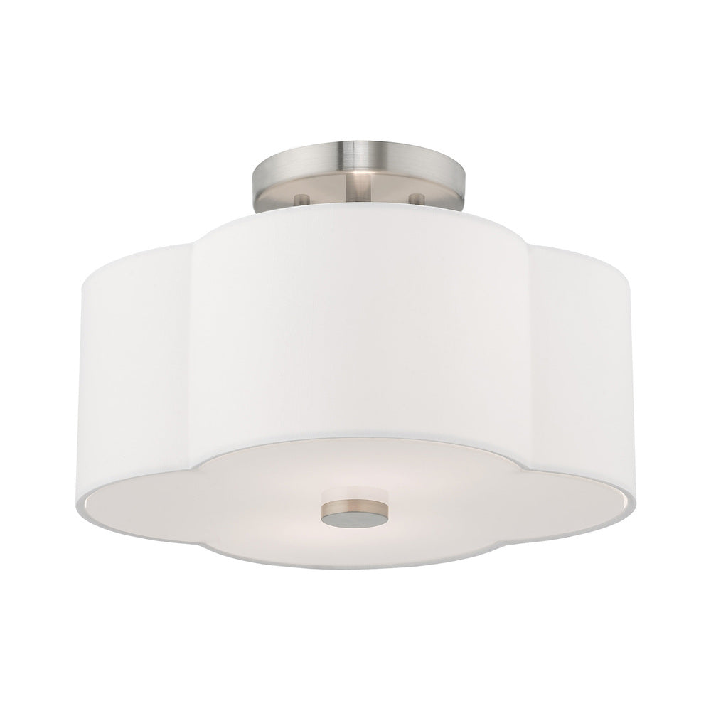 Livex Lighting CHELSEA 52152-91 Flush Mount Transitional - Brushed Nickel