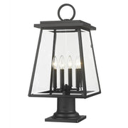4 Light Outdoor Pier Mounted Fixture-Clear Beveled