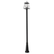 2 Light Outdoor Post Mounted Fixture-Clear Beveled