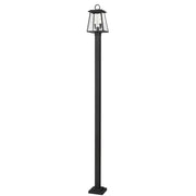 2 Light Outdoor Post Mounted Fixture-Clear Beveled