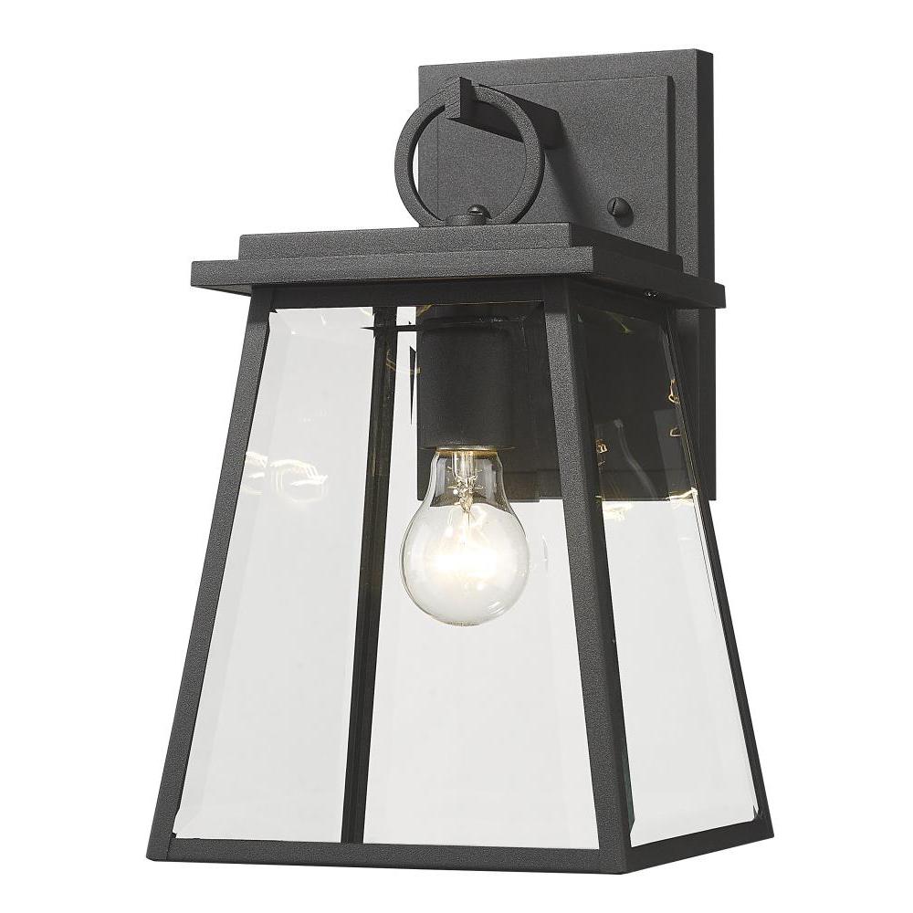 1 Light Outdoor Wall Light-Clear Beveled