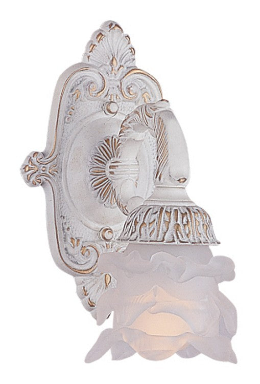 Crystorama Mayfield 5221-AW – 5.25 Inch – 1 Light – Sconce – Antique White – Dry Rated