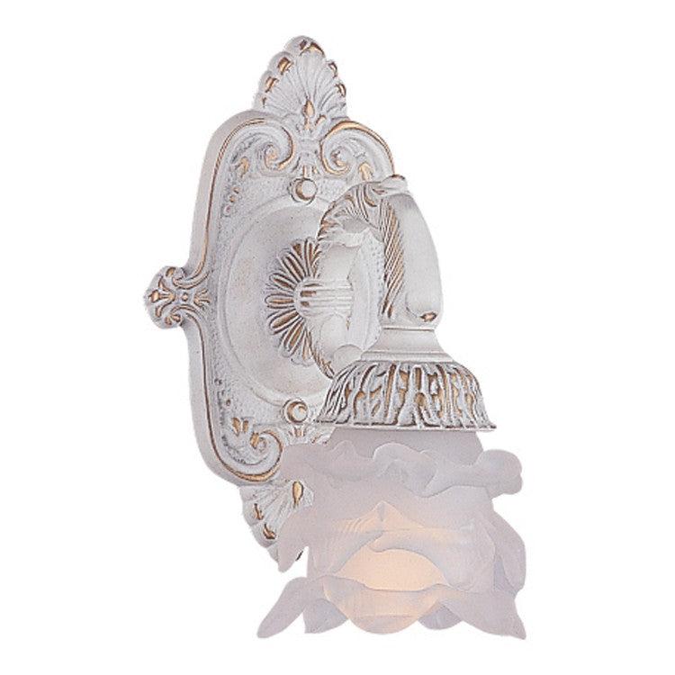 Crystorama Mayfield 5221-AW – 5.25 Inch – 1 Light – Sconce – Antique White – Dry Rated