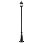 1 Light Outdoor Post Mounted Fixture-Clear Beveled