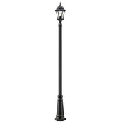 1 Light Outdoor Post Mounted Fixture-Clear Beveled