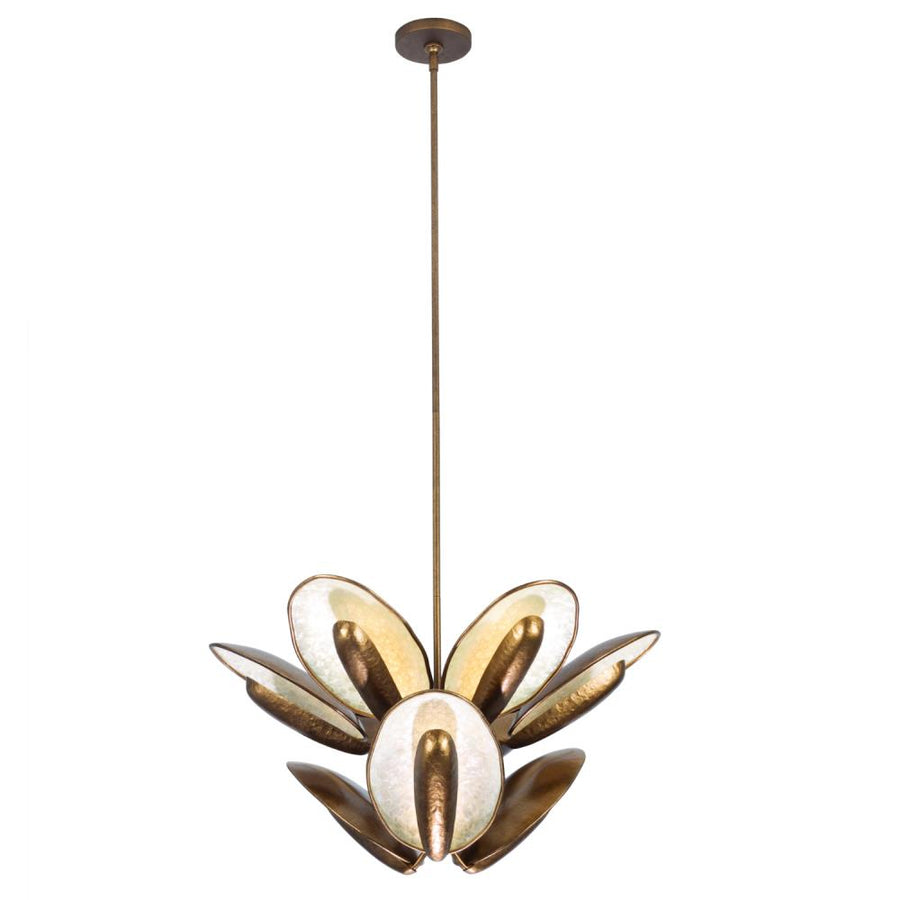 Spat 27 Inch Pendant – Pearlized Antique Brass – 523355PAB