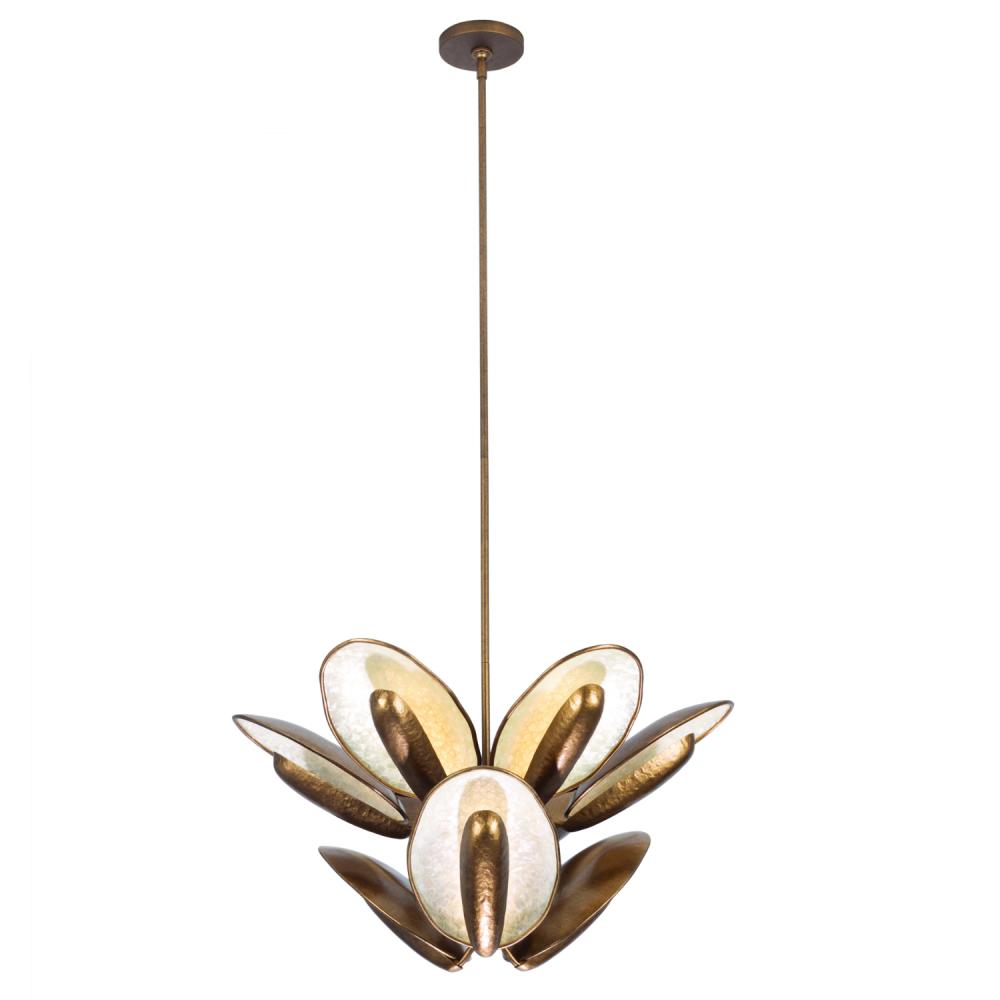 Spat 27 Inch Pendant – Pearlized Antique Brass – 523355PAB
