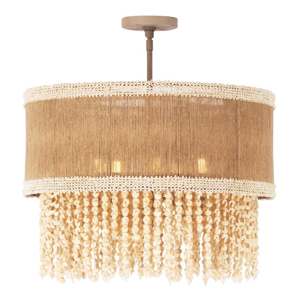 Naturale 22 Inch Semi Flush Mount – Jute – 524845JT