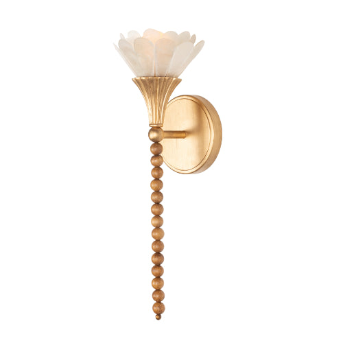 FLORA TALL BEADED WALL SCONCE – Modern Gold – 525322MG