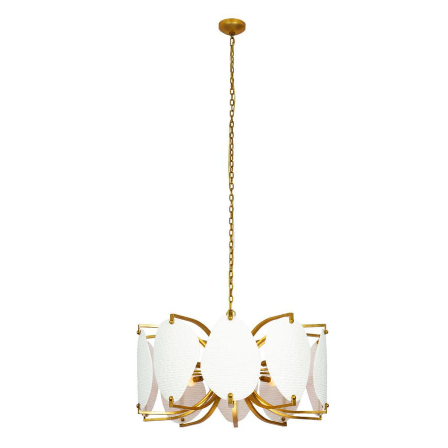 Aliform 34 Inch Pendant – Oxidized Gold Leaf – 525457OL
