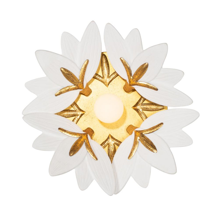 Bloom 12 Inch Wall Sconce – Oxidized Gold Leaf – 525621OL