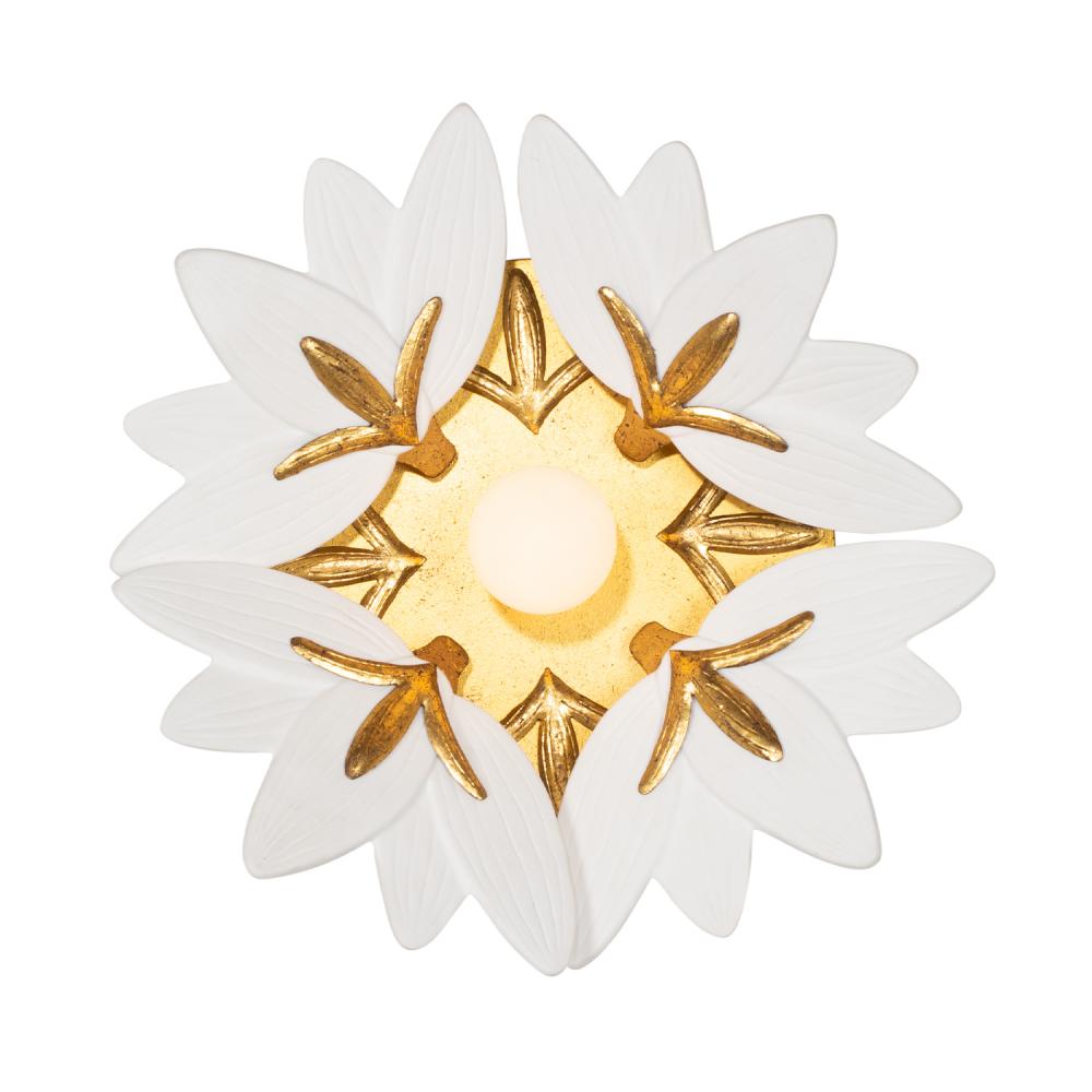 Bloom 12 Inch Wall Sconce – Oxidized Gold Leaf – 525621OL